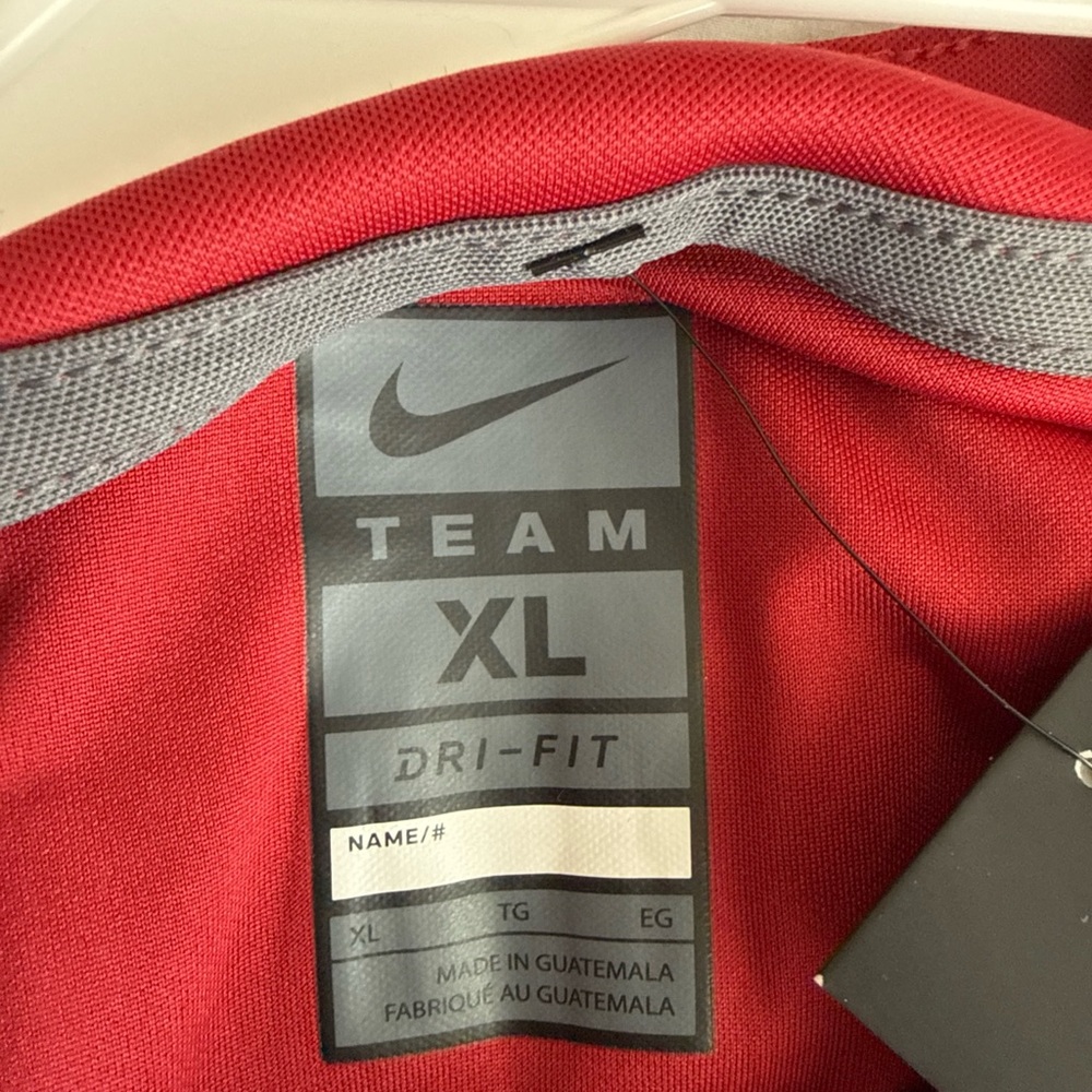 Nike Red and White Men's Jersey - Picture 4 of 7